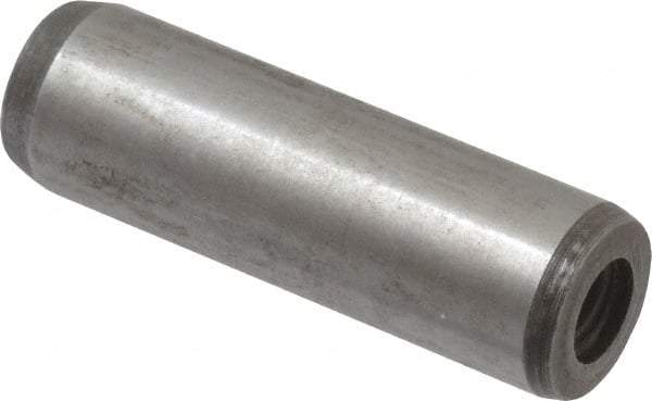 Value Collection - 12mm Diam x 40mm Pin Length Alloy Steel Pull Out Dowel Pin - C 57-63 Hardness, 1 Rounded & 1 Threaded End - Makers Industrial Supply