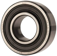 SKF - 50mm Bore Diam, 110mm OD, Double Seal Self Aligning Radial Ball Bearing - 40mm Wide, 2 Rows, Round Bore, 4,500 Lb Static Capacity, 14,300 Lb Dynamic Capacity - Makers Industrial Supply