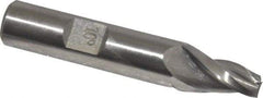 Made in USA - 10° Taper Angle per Side, 1/4" Small End Diam, 3/4" LOC, High Speed Steel 3 Flute Tapered Square End Mill - 2-7/8" OAL, 1/2" Shank Diam, Spiral Flute - Makers Industrial Supply