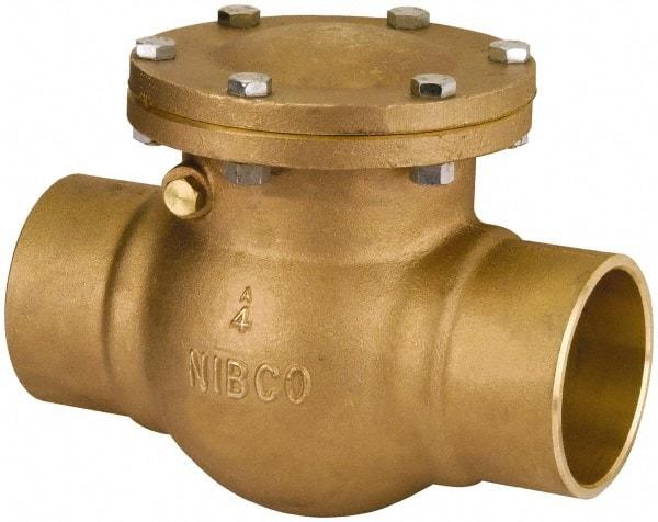 NIBCO - 3" Bronze Check Valve - Bolted Bonnet, Soldered x Soldered, 300 WOG - Makers Industrial Supply