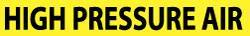 NMC - Pipe Marker with High Pressure Air Legend and No Graphic - 3/4 to 1-1/4" Pipe Outside Diam, Black on Yellow - Makers Industrial Supply