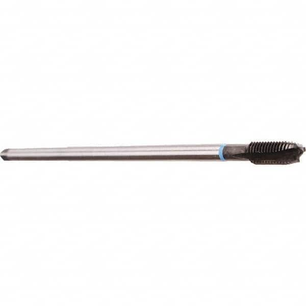 Emuge - M14x2.00 3 Flute Nitride Finish Cobalt Spiral Point Extension Tap - Plug Chamfer, 224mm OAL, 6H Class of Fit, Series Rekord B - Exact Industrial Supply