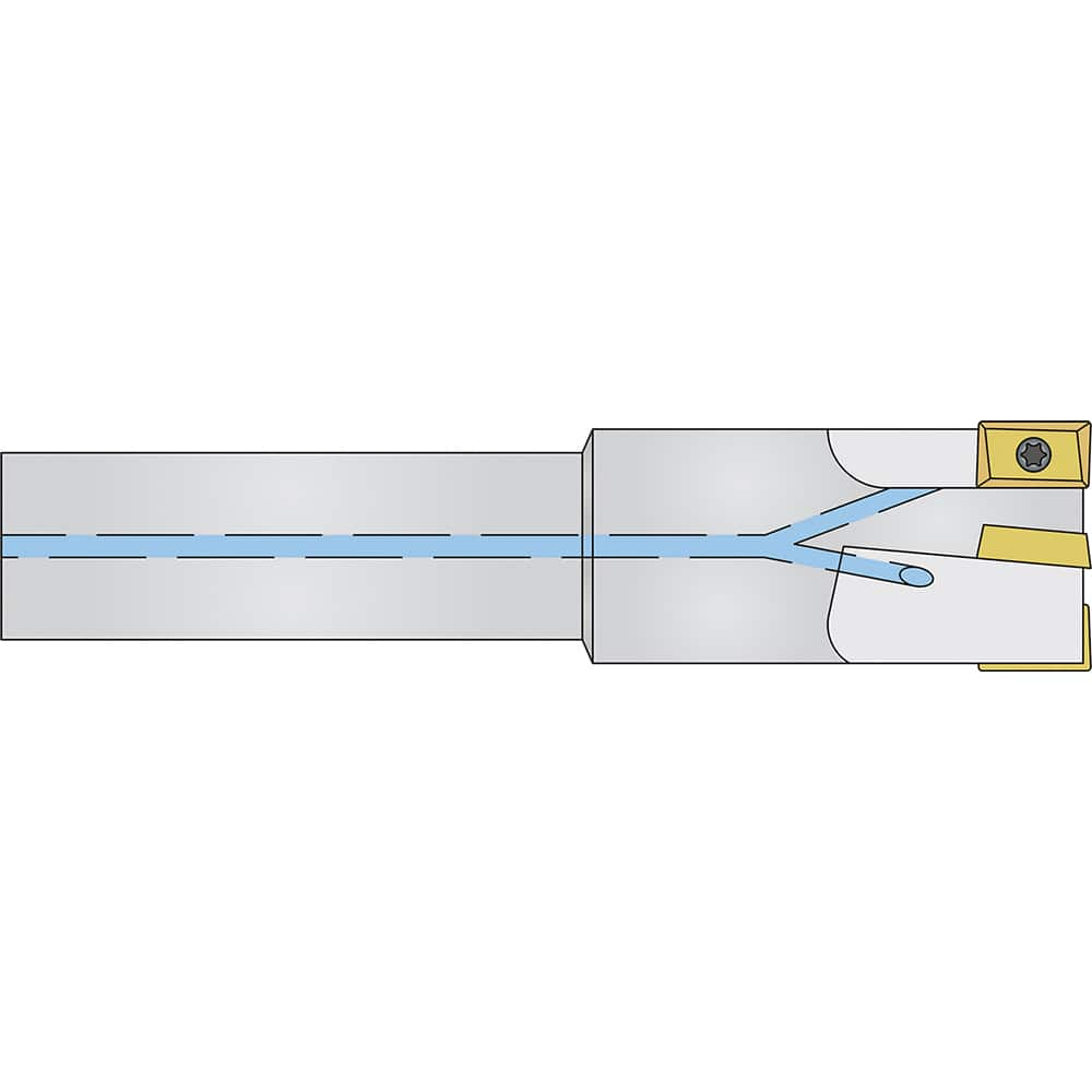 Micro 100 - Indexable Square-Shoulder End Mills; Cutting Diameter (Decimal Inch): 0.7500 ; Cutting Diameter (Inch): 3/4 ; Shank Type: Straight ; Shank Diameter (Inch): 3/4 ; Overall Length/Projection (Decimal Inch): 4.4000 ; Series: APKT - Exact Industrial Supply