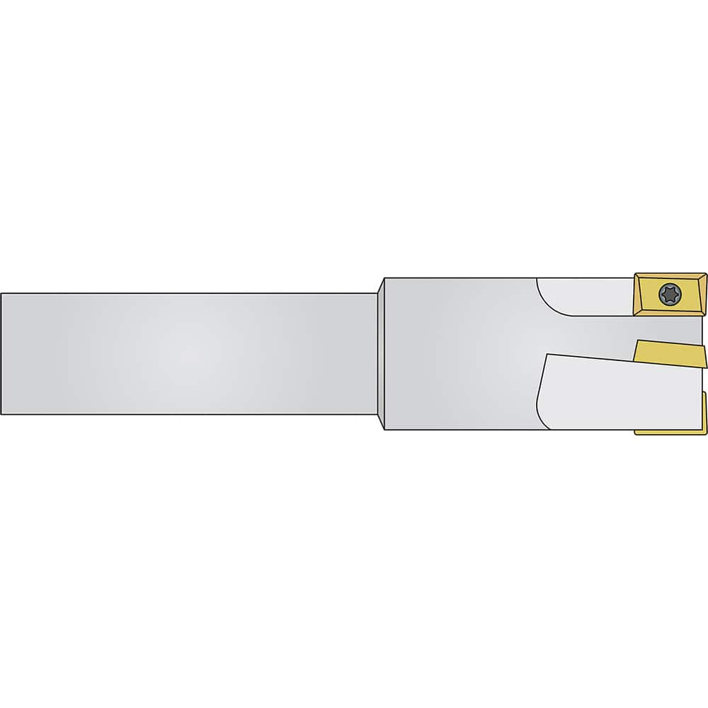 Micro 100 - Indexable Square-Shoulder End Mills; Cutting Diameter (Decimal Inch): 1.2500 ; Cutting Diameter (Inch): 1-1/4 ; Shank Type: Straight ; Shank Diameter (Inch): 3/4 ; Overall Length/Projection (Decimal Inch): 4.4000 ; Series: APKT - Exact Industrial Supply