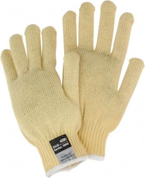 MCR Safety - Size L, Kevlar Cut Resistant Gloves - Knit Wrist, Yellow, Paired - Makers Industrial Supply