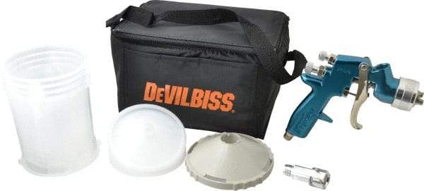 DeVilbiss - Gravity Feed Paint Spray Gun - 24 oz Capacity, 100 Max psi, 9.9 to 40 CFM, For Enamels, Epoxies, Lacquers, Polyurethanes, Primers, Sealers, Stains, Thinned Latex, Varnishes - Makers Industrial Supply