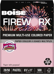 Boise - 8-1/2" x 11" Pink Colored Copy Paper - Use with Laser Printers, Copiers, Plain Paper Fax Machines, Multifunction Machines - Makers Industrial Supply