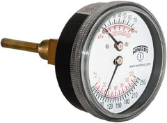 Winters - 2-1/2" Dial, 1/4 Thread, 0-75 Scale Range, Pressure Gauge - Lower Connection Mount, Accurate to 0.03% of Scale - Makers Industrial Supply