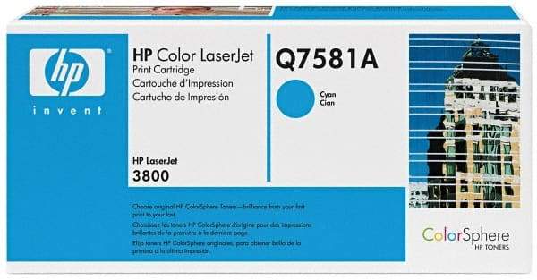 Hewlett-Packard - Cyan Toner Cartridge - Use with HP Color LaserJet 3800, CP3505 - Makers Industrial Supply