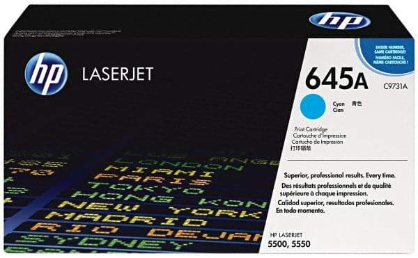 Hewlett-Packard - Cyan Toner Cartridge - Use with HP Color Laser Jet 5500, 5550 - Makers Industrial Supply