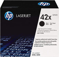 Hewlett-Packard - Black Toner Cartridge - Use with HP LaserJet 4250, 4350 - Makers Industrial Supply