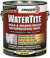 Zinsser - 1 Gal Bright White Semi Gloss Finish Latex Paint - 75 Sq Ft per Gal, Interior/Exterior, <400 gL VOC Compliance - Makers Industrial Supply