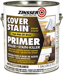 Zinsser - 1 Gal Flat White Primer - 300 to 400 Sq Ft Coverage, 347 gL Content, Quick Drying - Makers Industrial Supply