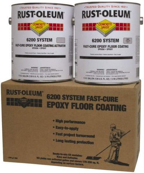 Rust-Oleum - 1 Gal Can Semi Gloss Silver Gray Floor Coating - <250 g/L VOC Content - Makers Industrial Supply