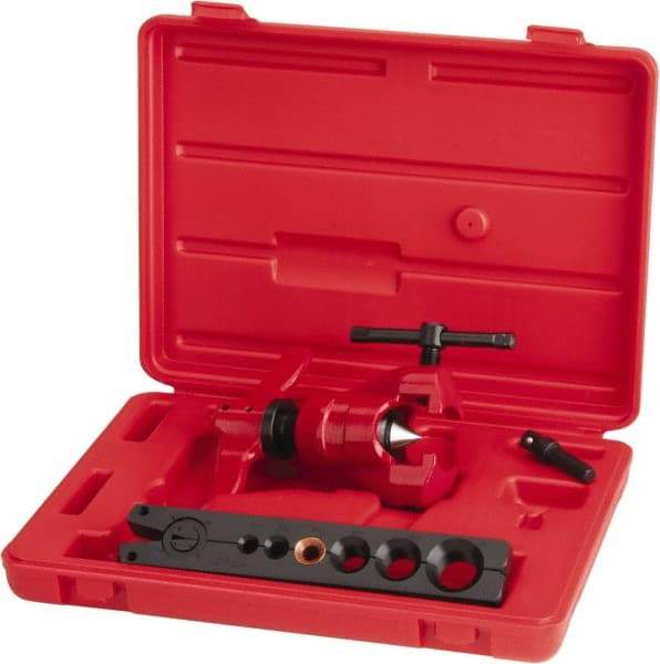 Value Collection - 3/16 to 5/8" Pipe Capacity, Flaring Tool Kit - 6 Pieces, Cuts Copper - Makers Industrial Supply