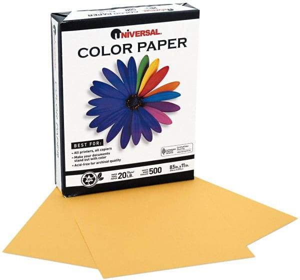 UNIVERSAL - 8-1/2" x 11" Goldenrod Copy Paper - Use with Laser Printers, Copiers, Offset Presses, Spirit Duplicators - Makers Industrial Supply