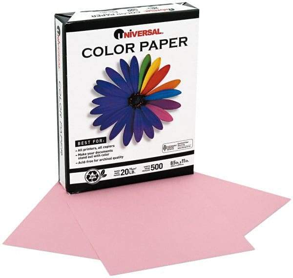 UNIVERSAL - 8-1/2" x 11" Pink Copy Paper - Use with Laser Printers, Copiers, Offset Presses, Spirit Duplicators - Makers Industrial Supply