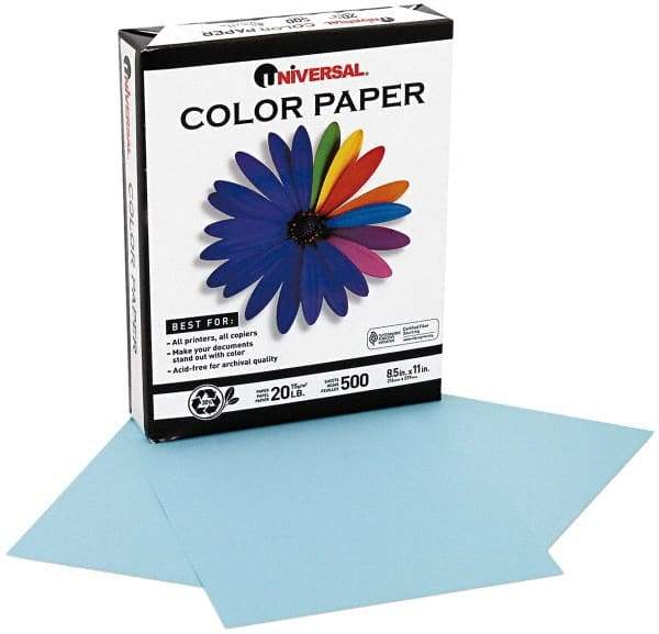 UNIVERSAL - 8-1/2" x 11" Blue Copy Paper - Use with Laser Printers, Copiers, Offset Presses, Spirit Duplicators - Makers Industrial Supply