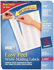 AVERY - 1-3/4" Long, White Paper Return Address Label - For Laser Printers - Makers Industrial Supply