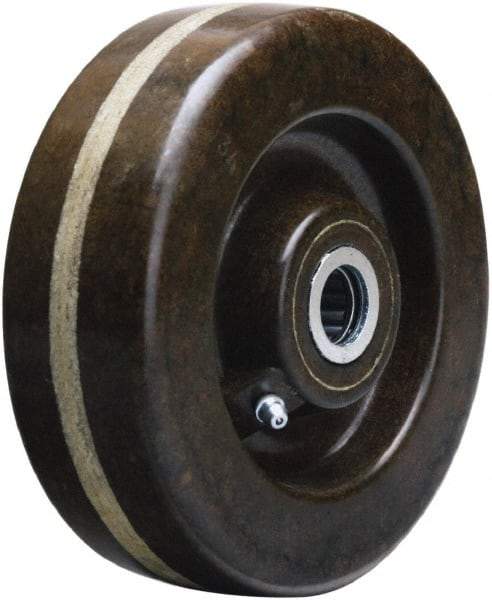 Hamilton - 6 Inch Diameter x 2 Inch Wide, Phenolic Caster Wheel - 1,200 Lb. Capacity, 2-3/16 Inch Hub Length, 5/8 Inch Axle Diameter, Straight Roller Bearing - Makers Industrial Supply