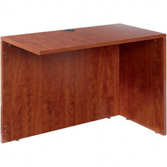 ALERA - Woodgrain Laminate Return/Bridge Shell Desk - 42" Wide x 23-5/8" Deep x 29-5/8" High, Medium Cherry - Makers Industrial Supply