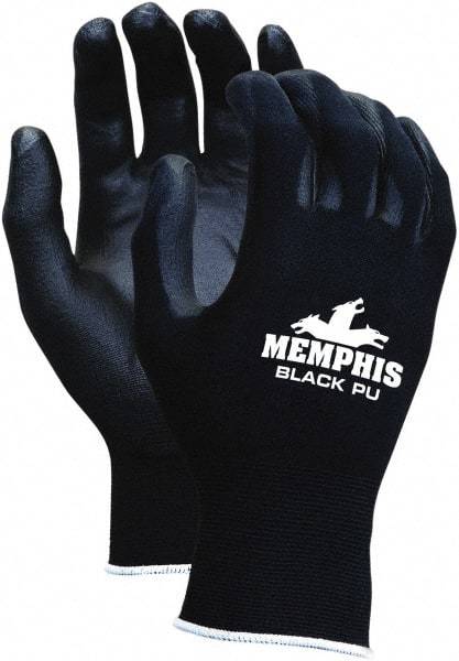 MCR Safety - Size S Nylon General Protection Work Gloves - For General Purpose, Knit Wrist Cuff, Full Fingered, Black, Paired - Makers Industrial Supply