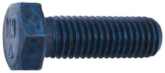 Metric Blue - M12x1.75mm Metric Coarse, 75mm Length Under Head Hex Head Cap Screw - Partially Threaded, Grade 10.9 Alloy Steel, 19mm Hex - Makers Industrial Supply