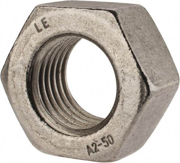 Value Collection - M36x4.00 Metric Coarse Stainless Steel Right Hand Hex Nut - 55mm Across Flats, 29mm High, Uncoated - Makers Industrial Supply