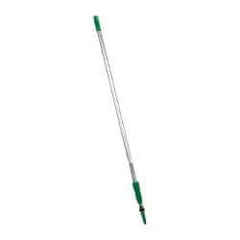 Unger - 144" Long x 1.15" Diam Aluminum Handle for Unger Products - Threaded Connection, Silver, Telescoping - Makers Industrial Supply