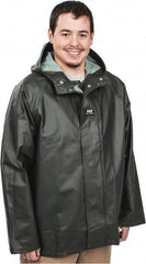 Helly Hansen - Size L, Green, Rain Jacket - 40-42" Chest, - Makers Industrial Supply