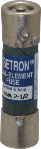 Cooper Bussmann - 250 VAC, 2.5 Amp, Time Delay Pin Indicator Fuse - Fuse Holder Mount, 1-1/2" OAL, 10 at 125 V kA Rating, 13/32" Diam - Makers Industrial Supply