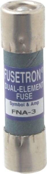 Cooper Bussmann - 250 VAC, 3 Amp, Time Delay Pin Indicator Fuse - Fuse Holder Mount, 1-1/2" OAL, 10 at 125 V kA Rating, 13/32" Diam - Makers Industrial Supply