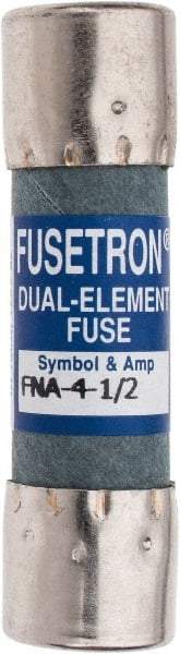 Cooper Bussmann - 250 VAC, 4.5 Amp, Time Delay Pin Indicator Fuse - Fuse Holder Mount, 1-1/2" OAL, 10 at 125 V kA Rating, 13/32" Diam - Makers Industrial Supply