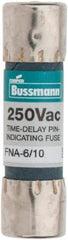 Cooper Bussmann - 250 VAC, 0.6 Amp, Time Delay Pin Indicator Fuse - Fuse Holder Mount, 1-1/2" OAL, 10 at 125 V kA Rating, 13/32" Diam - Makers Industrial Supply