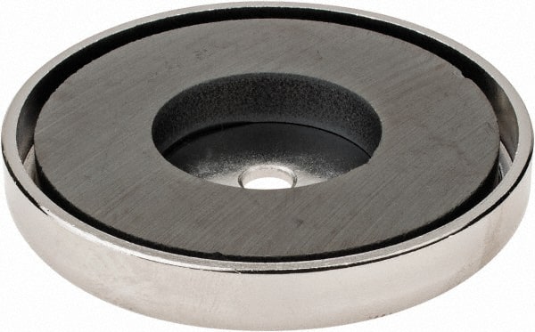 Mag-Mate - 19 Lb Max Pull Force, 5/16" Overall Height, 2.03" Diam, Ceramic Cup Magnet - Makers Industrial Supply