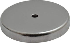 Mag-Mate - 2.03" Diam, 5/16" Cup Height, 5/16" Overall Height, 47.5 Lb Average Pull Force, 47.5 Lb Max Pull Force, Neodymium Rare Earth Cup Magnet - Through Hole Style, 3/16" Cup ID, 7/16" Magnet ID, Galvanized - Makers Industrial Supply