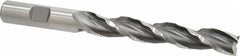 Weldon - 1/2" Diam, 3" LOC, 3 Flute High Speed Steel Roughing & Finishing Square End Mill - Uncoated, 5" OAL, 1/2" Shank Diam, Weldon Shank, 30° Helix, Centercutting - Makers Industrial Supply