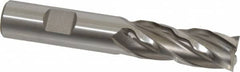 Weldon - 5/8" Diam, 1-5/8" LOC, 4 Flute Cobalt Roughing & Finishing Square End Mill - Uncoated, 3-3/4" OAL, 5/8" Shank Diam, Weldon Shank, 30° Helix, Non-Centercutting - Makers Industrial Supply