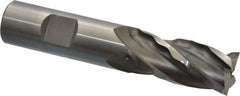 Weldon - 3/4" Diam, 1-5/8" LOC, 4 Flute Cobalt Roughing & Finishing Square End Mill - Uncoated, 3-7/8" OAL, 3/4" Shank Diam, Weldon Shank, 30° Helix, Non-Centercutting - Makers Industrial Supply