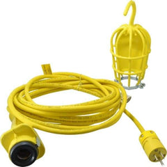 Woodhead Electrical - 240 Volt, 100 Watt, Electric, Incandescent Portable Handheld Work Light - 25' Cord, 1 Head, 1,000 Lumens, Zinc-Plated Steel, 101.6mm Wide x 374.65mm High - Makers Industrial Supply