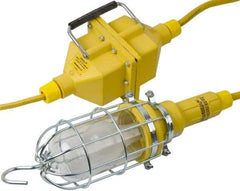 Woodhead Electrical - 120 VAC, 100 Watt, Electric, Incandescent Portable Handheld Work Light - 10' Cord, 1 Head, 1,000 Lumens, Zinc-Plated Steel, 120.65mm Wide x 457.2mm High - Makers Industrial Supply