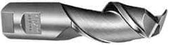 SGS - 12mm, 1.024" LOC, 12mm Shank Diam, 83mm OAL, 2 Flute, Solid Carbide Square End Mill - Single End, Uncoated, Spiral Flute, 45° Helix, Centercutting, Right Hand Cut, Right Hand Flute, Series 44 - Makers Industrial Supply