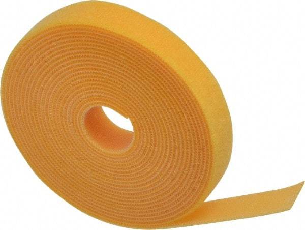 SpeedTech - 15' Long Yellow Nylon & Polyethylene Hook & Loop Strap - 50 Lb Tensile Strength - Makers Industrial Supply