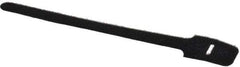 SpeedTech - 8" Long Black Nylon & Polyethylene Hook & Loop Strap - 40 Lb Tensile Strength - Makers Industrial Supply