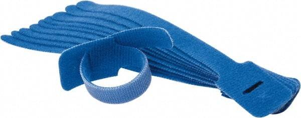 SpeedTech - 8" Long Blue Nylon & Polyethylene Hook & Loop Strap - 40 Lb Tensile Strength - Makers Industrial Supply