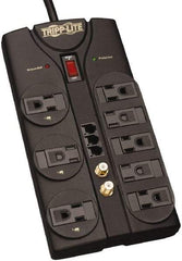 Tripp-Lite - 8 Outlets, 120 VAC15 Amps, 8' Cord, Power Outlet Strip - Floor, Keyhole Mount, 5-15 NEMA Configuration, 1.51" Strip - Makers Industrial Supply