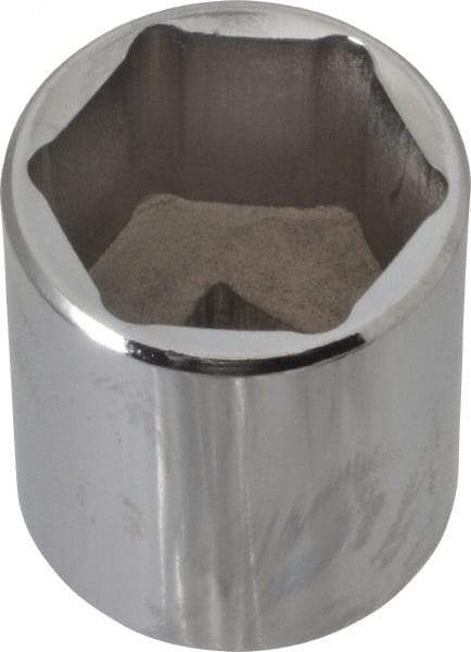 Proto - 1/2" Drive, Standard Hand Socket - 6 Points, 1-3/4" OAL, Alloy Steel, Chrome Finish - Makers Industrial Supply