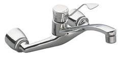 Moen - Wall Mount, Kitchen Faucet with Spray - One Handle, Lever Handle, Standard Spout - Makers Industrial Supply