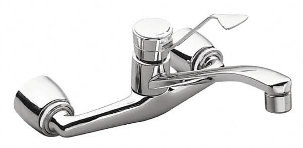 Moen - Wall Mount, Kitchen Faucet without Spray - One Handle, Lever Handle, Standard Spout - Makers Industrial Supply