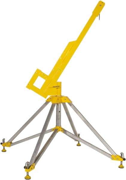 Gemtor - Confined Space Entry & Retrieval Bases & Booms Type: Portable Quadpod w/Rotating Boom Maximum Height (Inch): 90 - Makers Industrial Supply